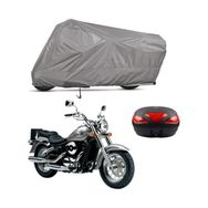 Teksin Kawasaki VN 800 Classsic Arka Çanta Uyumlu A+ Kalite Gri Motosiklet Brandası
