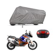Teksin KTM 1290 Super Adventure Arka Çanta Uyumlu A+ Kalite Gri Motosiklet Brandası