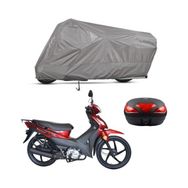 Teksin Kuba Rainbow Arka Çanta Uyumlu A+ Kalite Gri Motosiklet Brandası