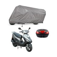 Teksin Kymco Movie Xl 150 Arka Çanta Uyumlu A+ Kalite Gri Motosiklet Brandası