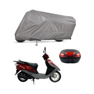 Teksin Mondial 125 NT Turkuaz Arka Çanta Uyumlu A+ Kalite Gri Motosiklet Brandası