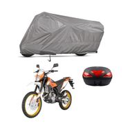 Teksin Mondial X-Treme Super A+ Kalite Gri Arka Çanta Uyumlu Motosiklet Brandası