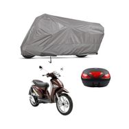 Teksin Piaggio Beverly 250 Arka Çanta Uyumlu A+ Kalite Gri Motosiklet Brandası