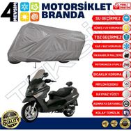 Teksin Piaggio X Evo 400 Arka Çanta Uyumlu A+ Kalite Gri Motosiklet Brandası