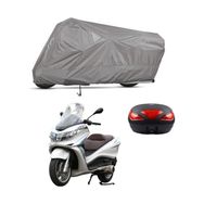 Teksin Piaggio X10 350 Arka Çanta Uyumlu A+ Kalite Gri Motosiklet Brandası