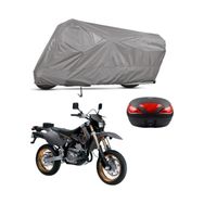 Teksin Suzuki DRZ 400 Sm Arka Çanta Uyumlu A+ Kalite Gri Motosiklet Brandası