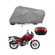 Teksin Suzuki Freewind XF 650 Arka Çanta Uyumlu A+ Kalite Gri Motosiklet Brandası