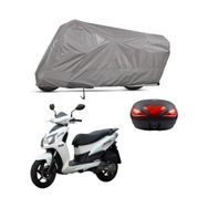 Teksin Sym Jet 4 125 Arka Çanta Uyumlu A+ Kalite Gri Motosiklet Brandası
