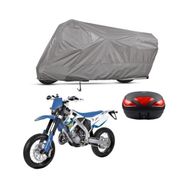 Teksin Tm Racing SMR 250 Fes Arka Çanta Uyumlu A+ Kalite Gri Motosiklet Brandası