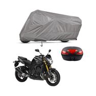 Teksin Yamaha FZ8 Arka Çanta Uyumlu A+ Kalite Gri Motosiklet Brandası