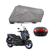 Teksin Yamaha X-Max 250 Arka Çanta Uyumlu A+ Kalite Gri Motosiklet Brandası