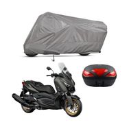 Teksin Yamaha X Max 400 Arka Çanta Uyumlu A+ Kalite Gri Motosiklet Brandası
