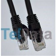 Teldata TLD-100S Cat6 1 mt Siyah UTP Patch Kablo