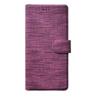 Teleplus General Mobile GM 22 Plus Kumaş Standlı Kartlıklı Cüzdan Mor Kılıf