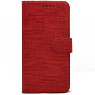 Teleplus Huawei P Smart 2021 Kırmızı Kumaş Spor Standlı Cüzdan Kılıf