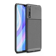 Teleplus Huawei P Smart S Negro Karbon Siyah Nano Ekran Koruyucu Silikon Cep Telefonu Kılıf