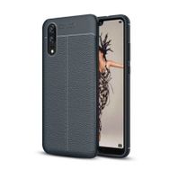 Teleplus Huawei P20 Deri Dokulu Silikon Gri Kılıf