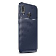 Teleplus Huawei Y6s 2019 Negro Karbon ve Silikonlu Lacivert Nano Ekran Koruyucu Cep Telefonu Kılıfı