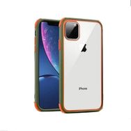 Teleplus iPhone 11 Mat Arkası Şeffaf Süper Silikon Çok Renkli Kılıf Nano Ekran Koruyucu