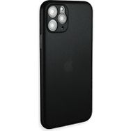 Teleplus iPhone 12 Pro PP Hayalet Mat Silikon Siyah Kılıf
