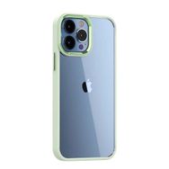 Teleplus iPhone 12 Pro Renkli Bumper Hybrid Krom Silikon Yeşil Kılıf