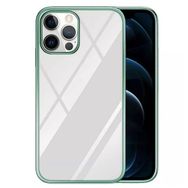 Teleplus Iphone 12 Pro Tarex Pixel Plating Lazer Sert Rubber Yeşil Nano Ekran Koruyucu Ve Silikon Kılıf