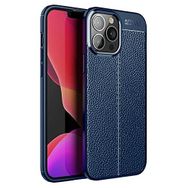 Teleplus Iphone 13 Pro Deri Dokulu Silikon Lacivert Nano Ekran Koruyucu Kamera Koruyuc Cep Telefonu Kılıfı