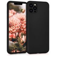 Teleplus iPhone 13 Pro Lüks Mat Silikon Siyah Kılıf + Nano Glass Ekran Koruyucu