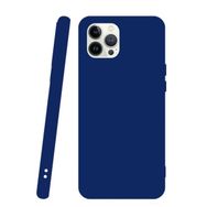 Teleplus iPhone 13 Pro Max Biye Mat Silikon Nano Ekran Koruyucu Lacivert Cep Telefonu Kılıfı