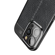 Teleplus iPhone 13 Pro Max Deri Dokulu Silikon Lacivert Kılıf + Nano Ekran Koruyucu + Kamera Koruyucu