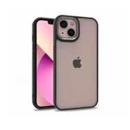Teleplus iPhone 13 Renkli Bumper Hybrid Flora Silikon Siyah Kılıf