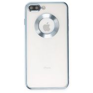 Teleplus iPhone 7 Plus Kamera Korumalı Omega Slote Lazer Silikon Lacivert Kılıf