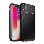 Teleplus iPhone XR Kılıf Ultra Soft Negro Karbon Silikon Siyah Nano Ekran Koruyucu