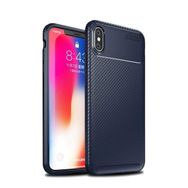 Teleplus Iphone XS Max Kılıf Ultra Soft Negro Karbon Tam Kapatan Cam Siyah Silikon Kılıf