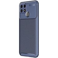 Teleplus Oppo A15 Kamera Korumalı Negro Karbon Silikon Lacivert + Nano Ekran Koruyucu Kılıf