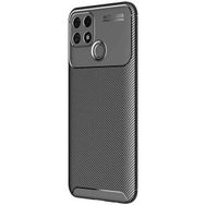 Teleplus Oppo A15 Kamera Korumalı Negro Karbon Silikon Siyah Kılıf