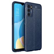 Teleplus Oppo A16 Kamera Korumalı Deri Dokulu Silikon Kırmızı Kılıf + Nano Glass Ekran Koruyucu