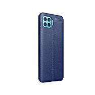 Teleplus Oppo A73 Deri Dokulu Lacivert Silikon Cep Telefonu Kılıf
