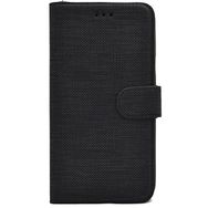 Teleplus Oppo A9 2020 Kumaş Spor Standlı Cüzdan Siyah Nano Ekran Koruyucu Cep Telefonu Kılıfı