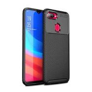 Teleplus Oppo AX7 Ultra Soft Negro Karbon Silikonlu Siyah Kılıf + Tam Kapatan Cam