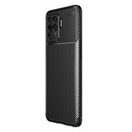 Teleplus Oppo Reno5 Lite Negro Karbon Silikon Lacivert Nano Ekran Koruyucu Kılıf