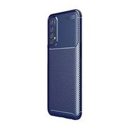 Teleplus Realme 7 Pro Negro Karbon Dokulu Lacivert Nano Ekran Koruyucu Silikon Cep Telefonu Kılıf