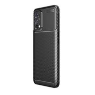 Teleplus Realme 7 Pro Negro Karbon Dokulu Silikon Siyah Kılıf