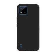 Teleplus Realme C11 2021 Mat Lüks Silikon Siyah Kılıf + Nano Ekran Koruyucu