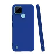 Teleplus Realme C21Y Kılıf Biye Mat Silikon Siyah Nano Ekran Koruyucu