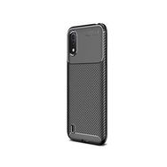 Teleplus Samsung Galaxy A01 Negro Karbon Siyah Nano Ekran Koruyucu Silikon Cep Telefonu Kılıf