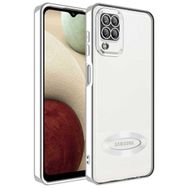 Teleplus Samsung Galaxy A12 Kamera Korumalı Omega Lazer Silikon Gold Kılıf