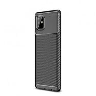 Teleplus Samsung Galaxy A91 Negro Karbon Dokulu Silikon Siyah Kılıf
