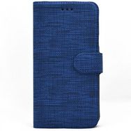 Teleplus Samsung Galaxy J4 Kılıf Kumaş Spor Standlı Cüzdan Lacivert