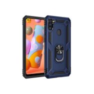 Teleplus Samsung Galaxy M11 Vega Yüzüklü Tank Kapak Siyah Kılıf
